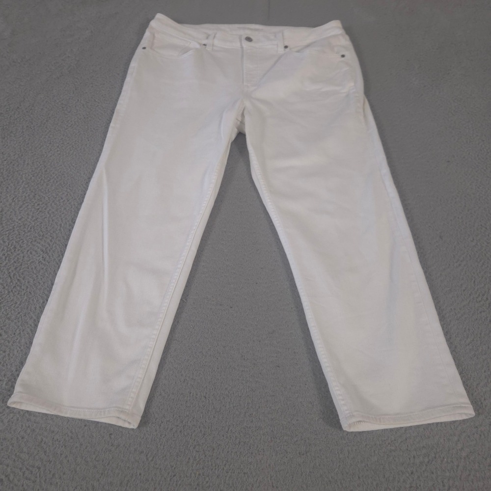 Chico's Jeans Womens 3R US 16R Boyfriend Ankle Straight Leg Denim Stretch Pants